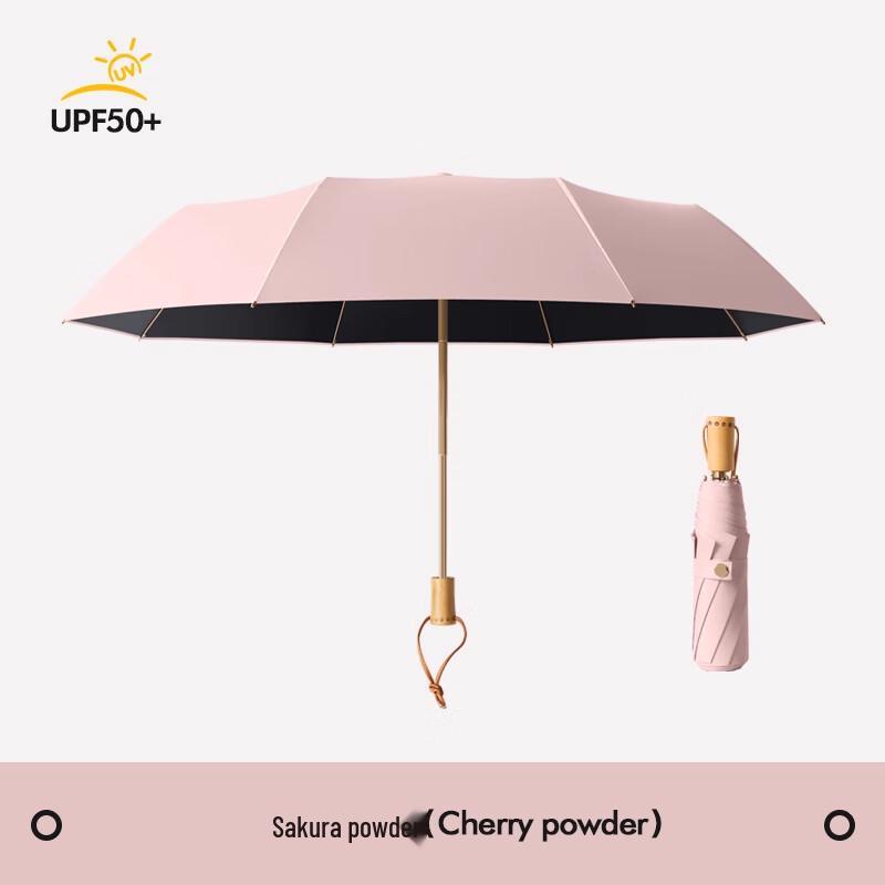 MAYDU 3-Fold 8-Rib UV Protection Sun & Rain Umbrella