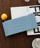 Tooamo Crocodile Zipper Long Wallet Blue [Cowhide]