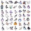 50Pcs Cute Pigeon Stickers Cartoon Decals Cup Stationery Guitar Phone Bicycle Laptop Luggage Car Funny Animal Stickers Kids Toys