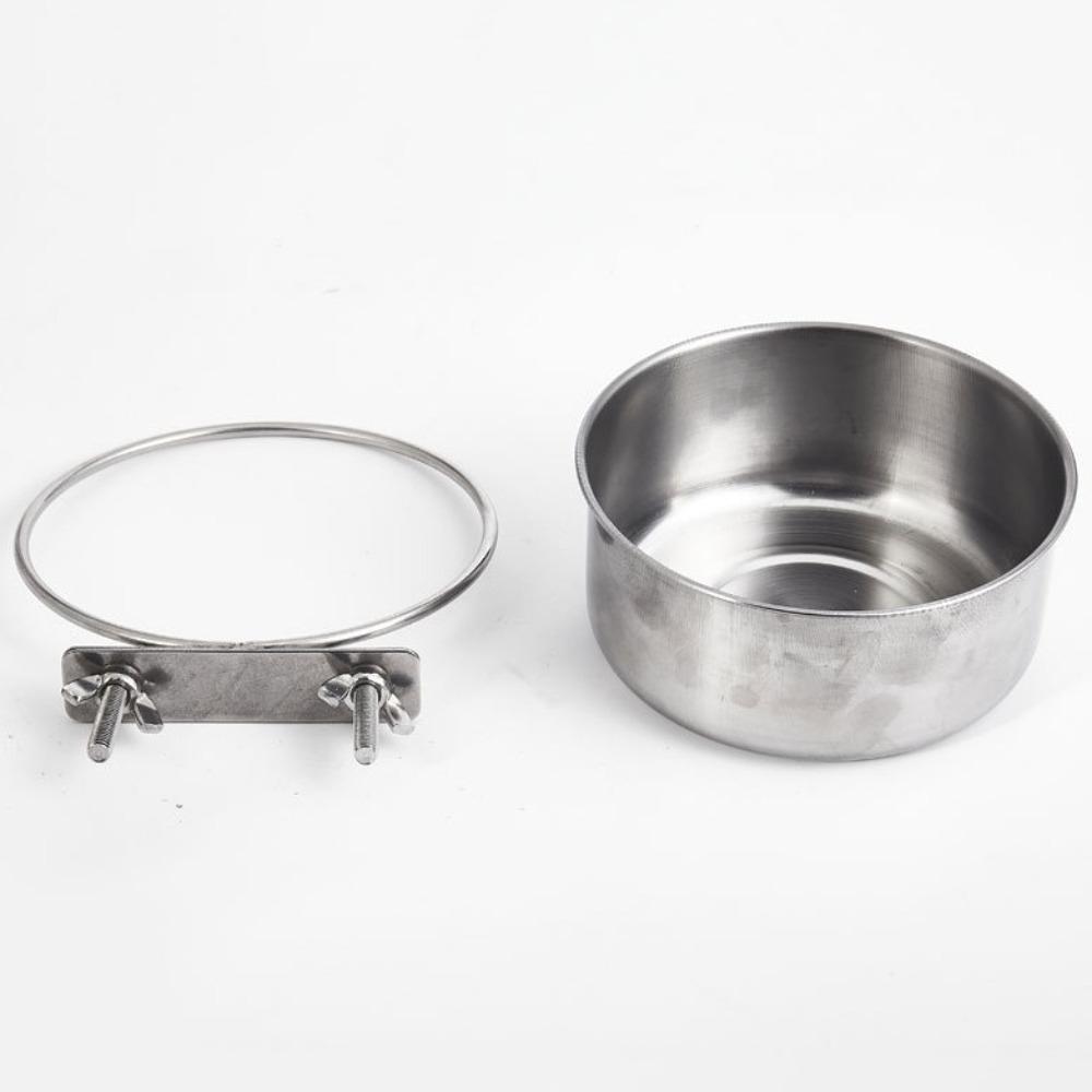 Stainless Steel Bird Bowls with Clamp Holder Parrot Food Bowl Parakeet Feeder  Wild Bird