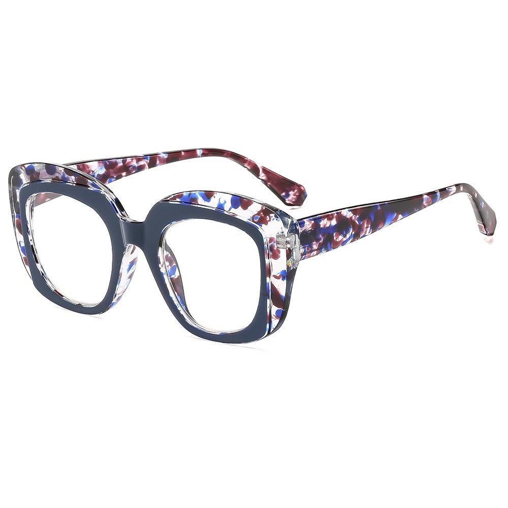 Big frame leopard reading glasses for men women fashion anti blue light reading glasses hyperopia lenses +1.0 +1.5 +2.0
