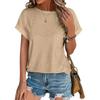 Loose Short Sleeve Solid Color Round Neck Tshirt for Spring Summer
