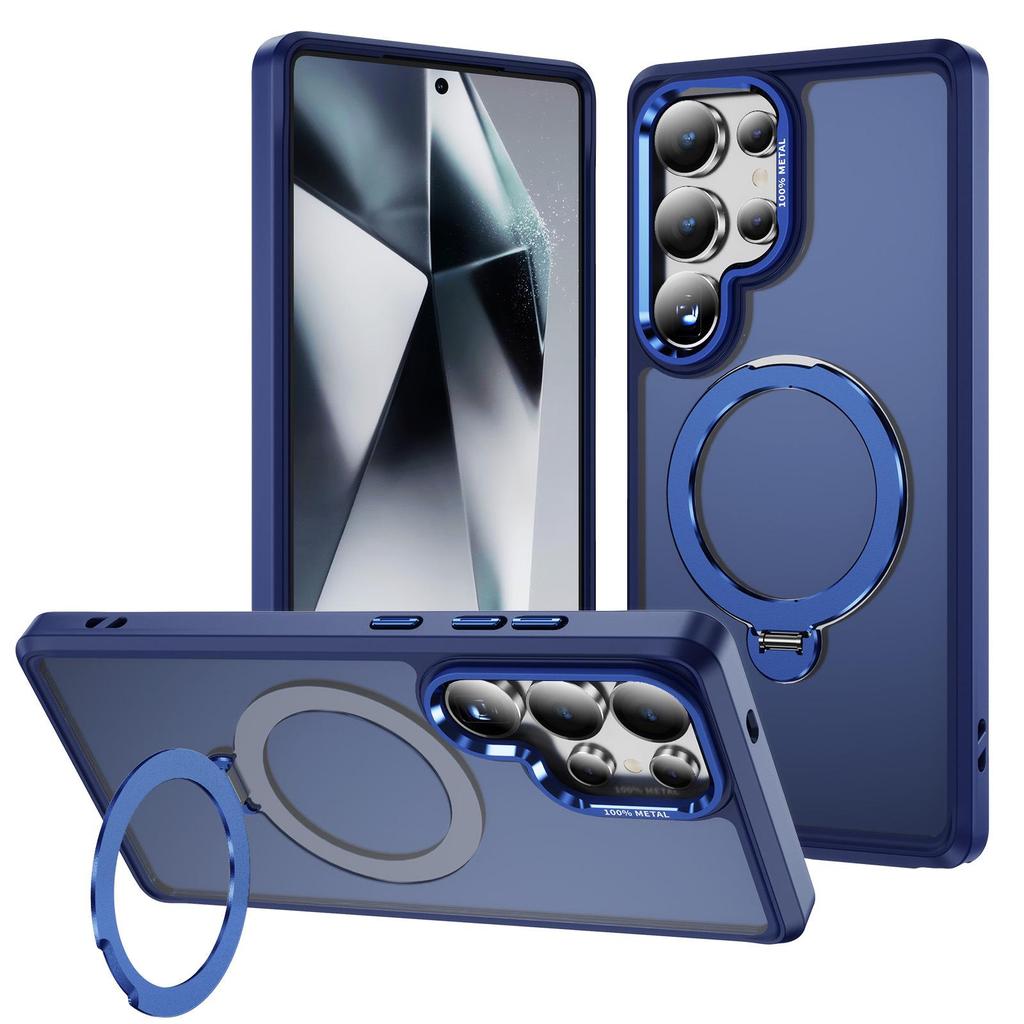 Magnetic 360° Rotating Finger Ring for Samsung S23/S24/S25 Ultra, Skin-Feel Design