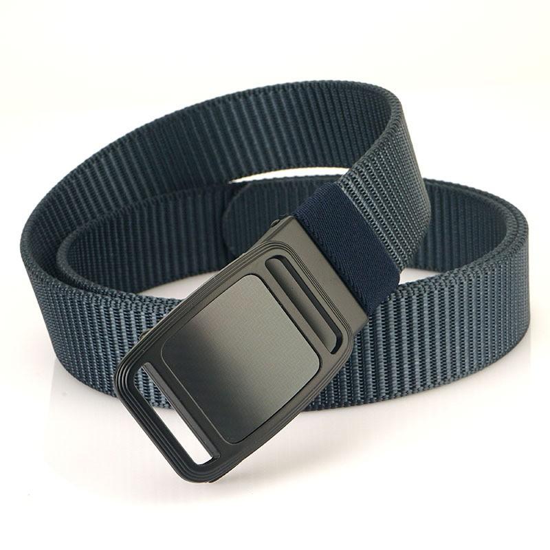 Automatic Alloy Button Head Outdoor Sports Nylon Men's Belt Casual Jeans