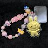 Golden Cartoon Cute Keychain Including Bracelet