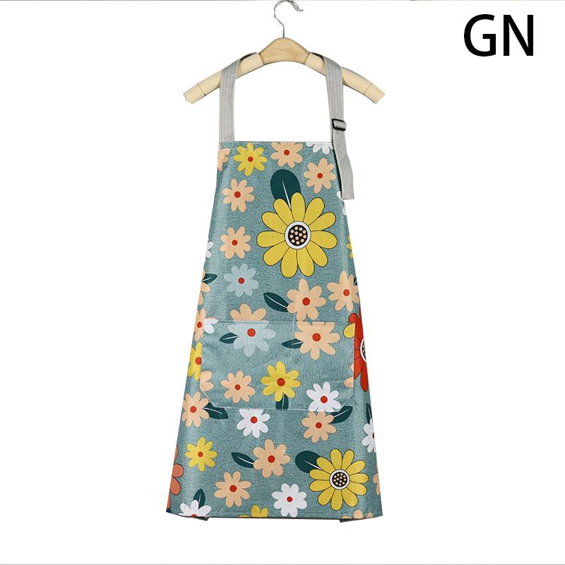 Cute Flower Kitchen Household Oil-Proof Cooking Apron For Women Children Men Kitchen Waterproof Adult Coffee Baking Accessories
