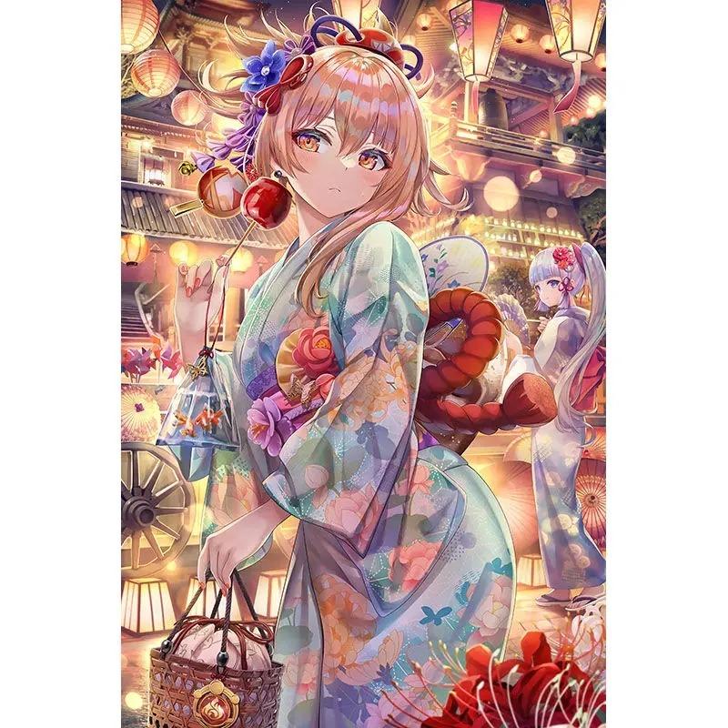 

Популярные постеры с персонажами игры Genshin Impact, картины на холсте и настенные рисунки, эстетическое искусство для декора гостиной и дома 21cm×30cm NoFrame