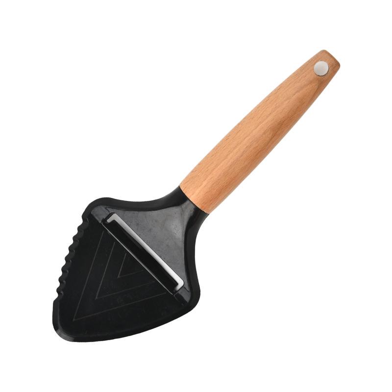 

Kitchen Gadget Set: Wooden Handle Cheese Slicer, Pizza Cutter, Grater, Ice Cream Spoon, Peeler, Pitter