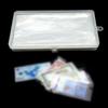100 Pieces Portable PP Reusable Paper Money Pocket Replacement Oilproof Transparent Cash Album with Storage Case Holders