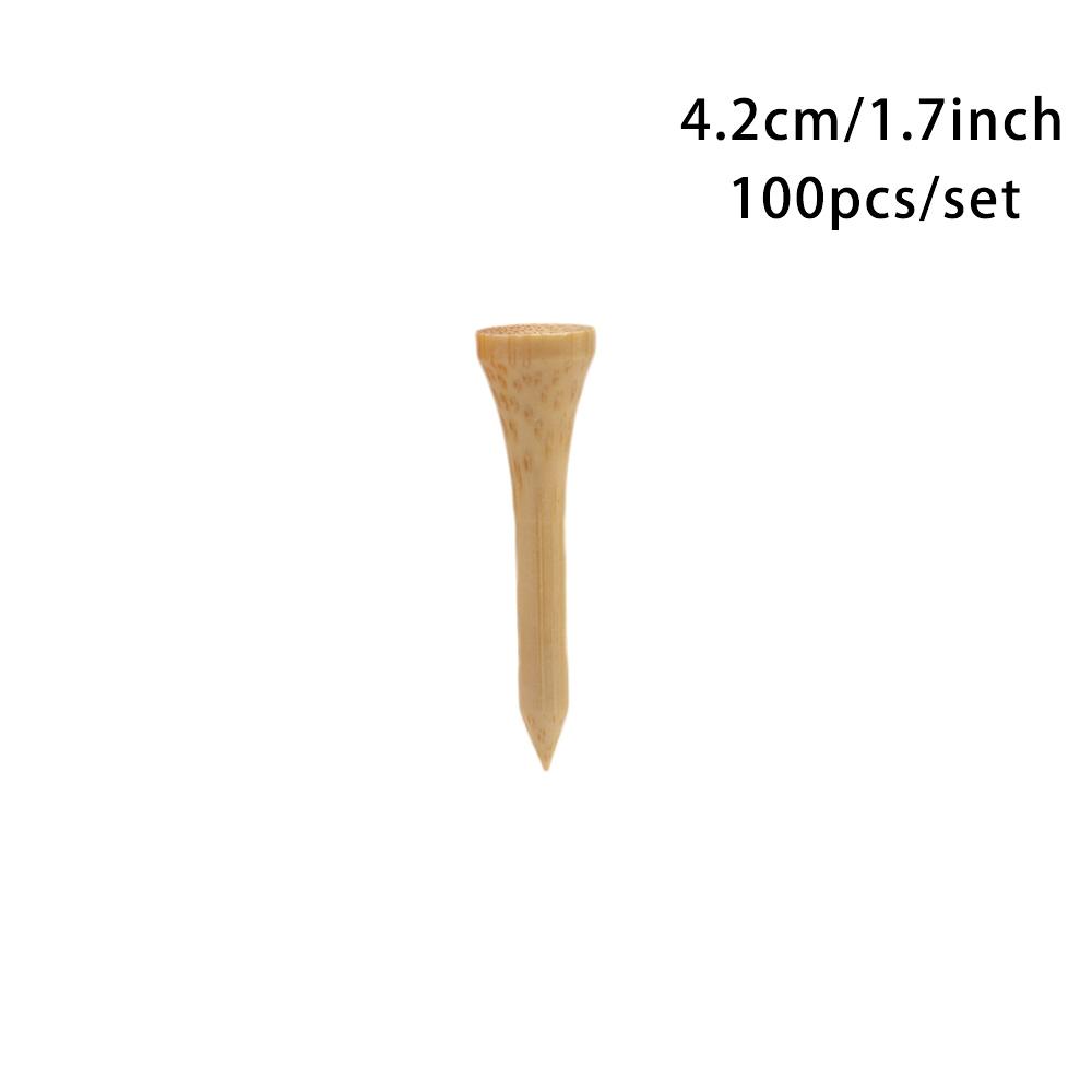 Unbreakable 83mm 70mm 100Pcs Swing Practice Golf Tees Golf Accessories Bamboo Tee Golf Training