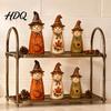 Autumn Tiered Tray Decor Vintage Resin Scarecrow Figurines Fall Harvest Pumpkin Sunflower Maple Rustic Figurines Leaf Tabletop Decor Thanksgiving