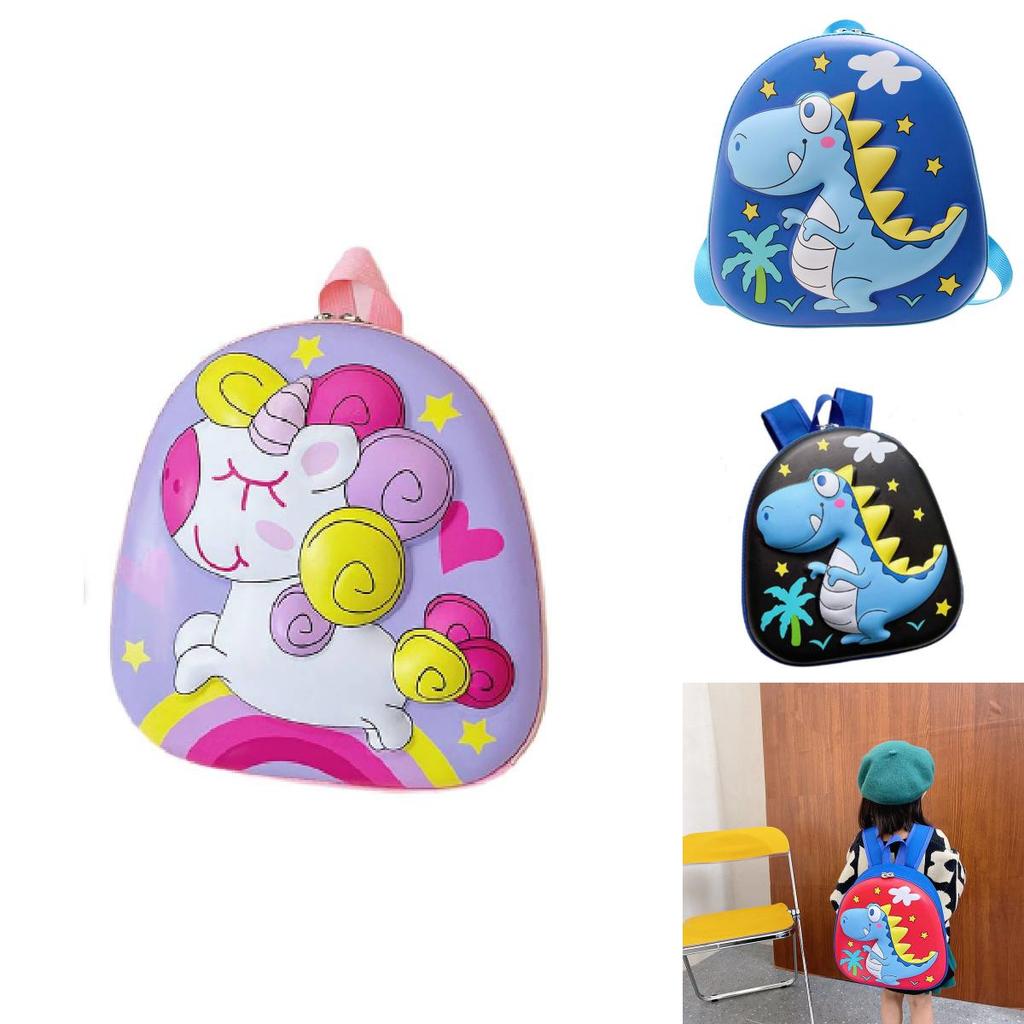 Lightweight Wear-resistant Anti-theft Shockproof Children's Backpack Dinosaur Design Polyester Fiber