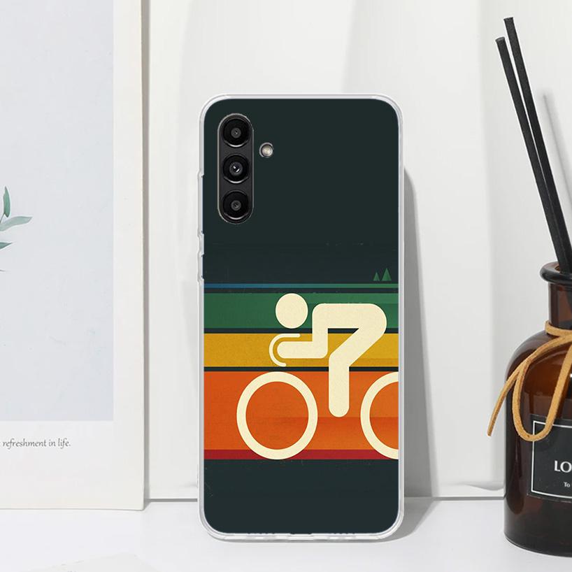Bicycle Bike Sport Phone Case For Samsung Galaxy A17 A37 A57 A16 A26 A36 A56 A15 A25 A35 A55 A14 A24 A34 A54 A13 A23 A33 A53 A07