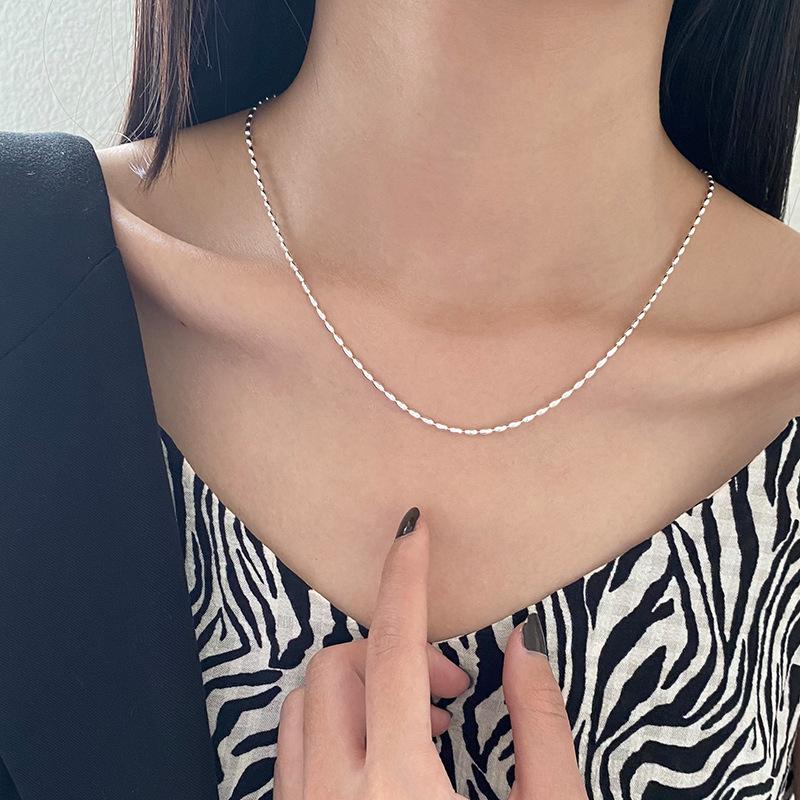 

925 Sterling Silver Neck Chain 45/55CM Length Necklaces For Women Luxury Quality Aesthetic Accessories Jewellery Money 925 45cm