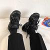Baskets Chunky pour Femmes Chaussures Vulcanisées à Plateforme à Semelle Épaisse Chaussure de Course Décontractée Respirante pour Femme 42 44