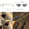 Vintage Korean Cat Eye Small Frame Sunglasses For Women Men Metal Fashion Multicolour Eyeglasses Outdoor UV Protection Shades Sunglasses