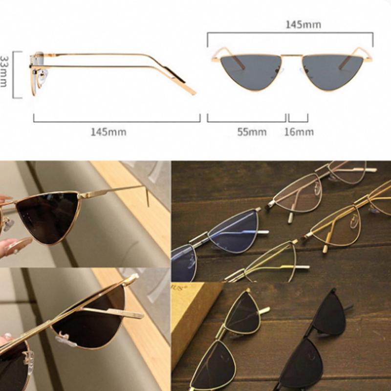 Vintage Korean Cat Eye Small Frame Sunglasses For Women Men Metal Fashion Multicolour Eyeglasses Outdoor UV Protection Shades Sunglasses