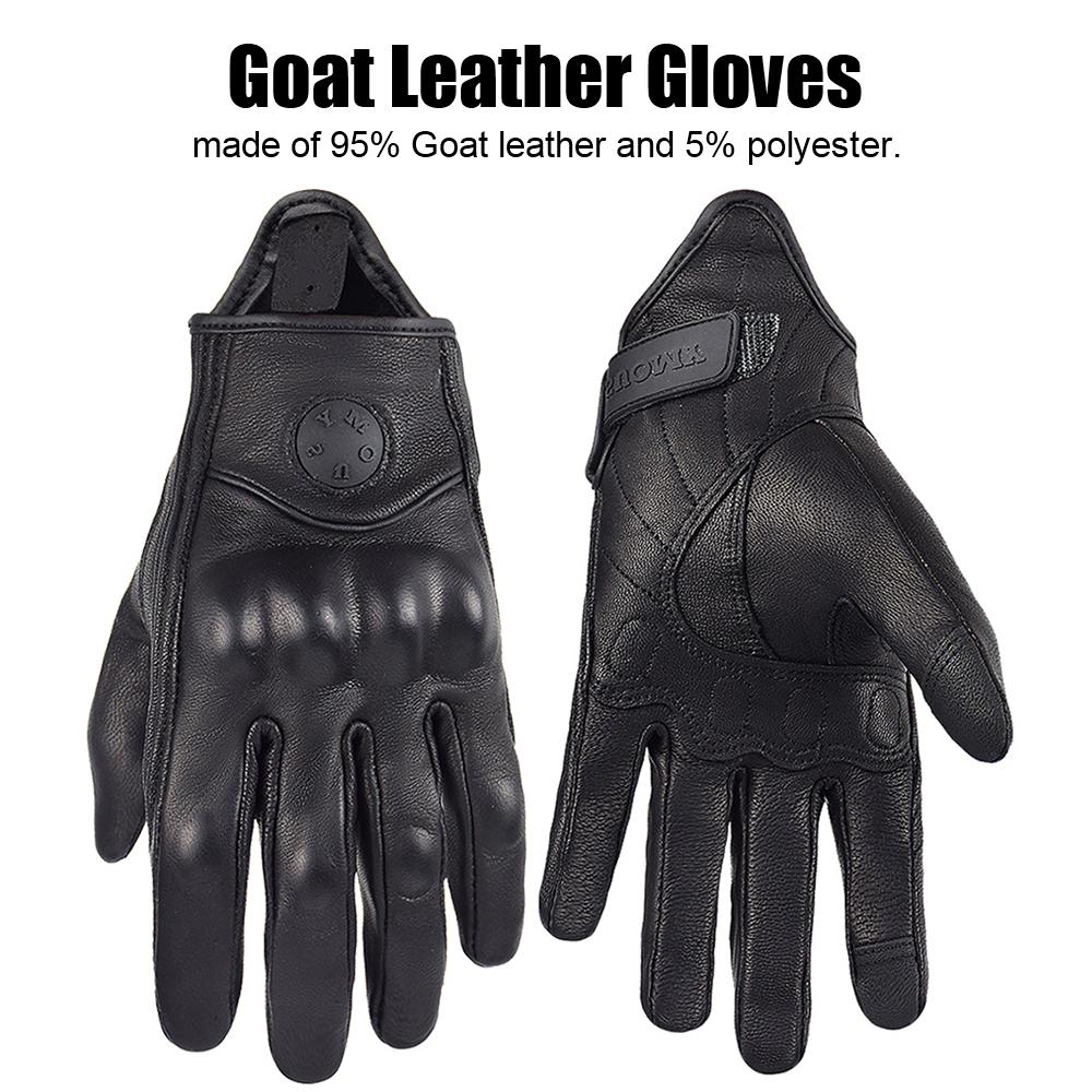 Prodyšné motocyklové rukavice z kozí kůže pro venkovní cyklistiku Motokrosová sportovní ochrana Závodní rukavice s dotykovou obrazovkou