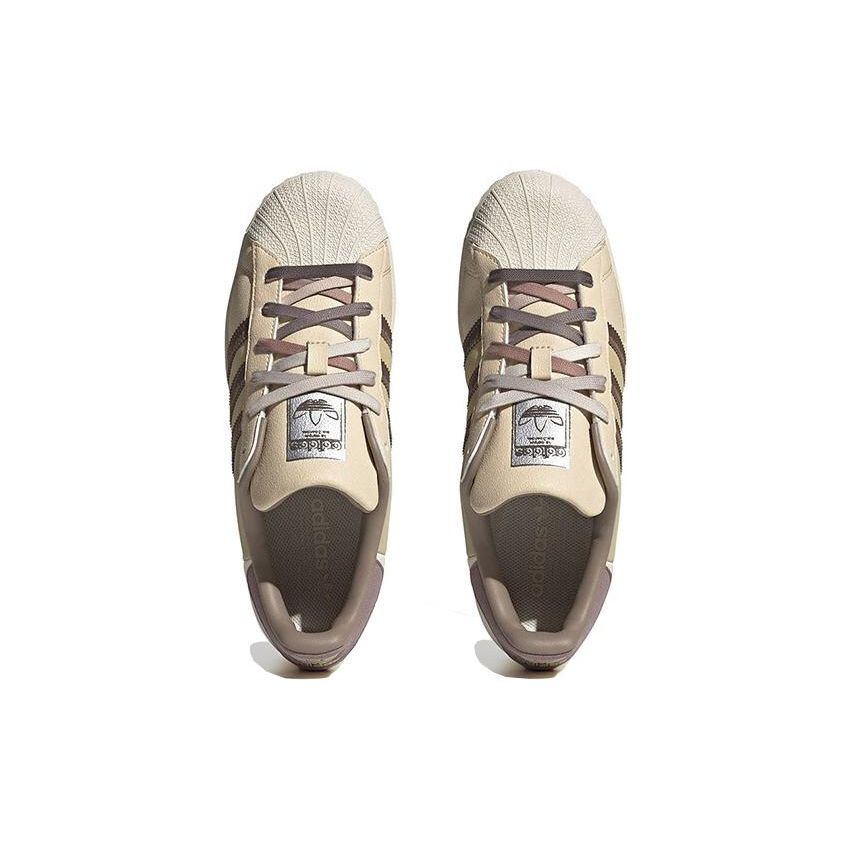 Adidas Originals Superstar Synthetic Leather Versatile Casual Low-Top Sneakers Women Sneakers Brown IE1911