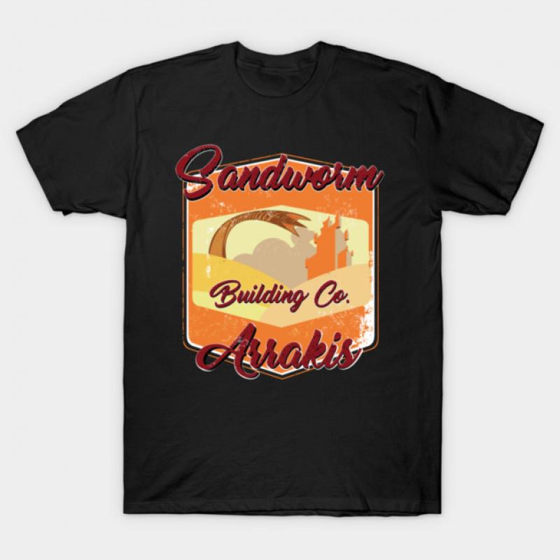 SANDWORM BUILDING CO ARRAKIS DUNE Sic fi fan Gift t shirt Arrakis Sandworm Shortsleeve Graphic clothes All size Tops S6XL S
