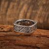 A Vintage Square and Round Ring Accessory for Men, Featuring A Bold and Powerful Personality