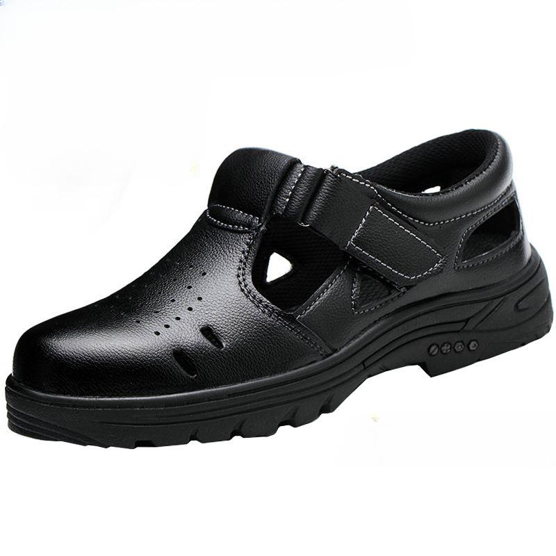 

Обувь для защиты труда. Мужские летние стальные носочки с запахом. Противоударные, противопрокольные. Дышащие сандалии с защитой от запаха. Рабочая обувь. Износостойкий светильник. 42