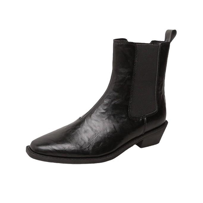 Grape mother short boots women's versatile British style Chelsea elastic boots Korean version Internet celebrity thin boots women's outer wear