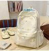Schoolbag Summer New Ins Small Fresh Polka Dot Sweet Girl Travel Mini Backpack High Value Literary and Artistic Fan Girls Backpack