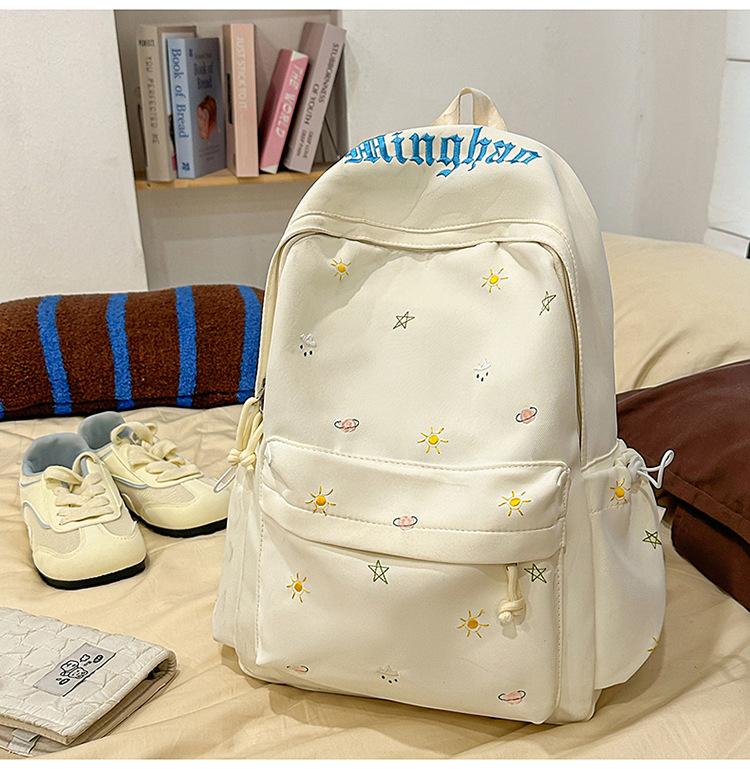 Schoolbag Summer New Ins Small Fresh Polka Dot Sweet Girl Travel Mini Backpack High Value Literary and Artistic Fan Girls Backpack
