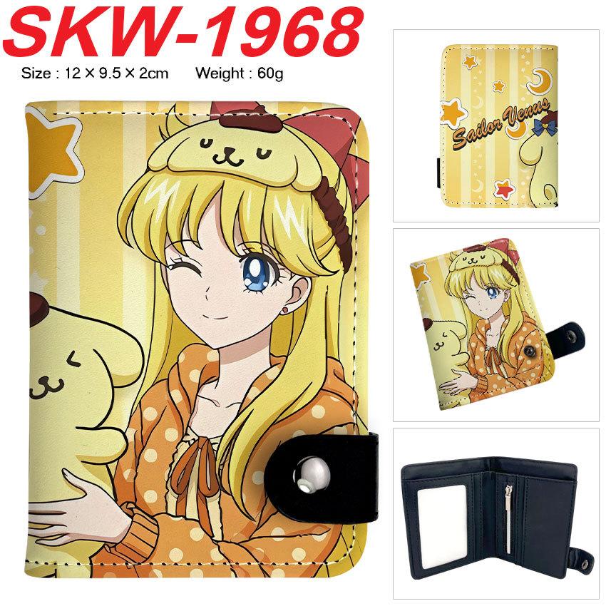 Sailor Moon Anime Print Vertikale Druckknopf-Geldbörse Luna Bunte Kartenhaltertasche Mini-Münzbörse 1 Stück