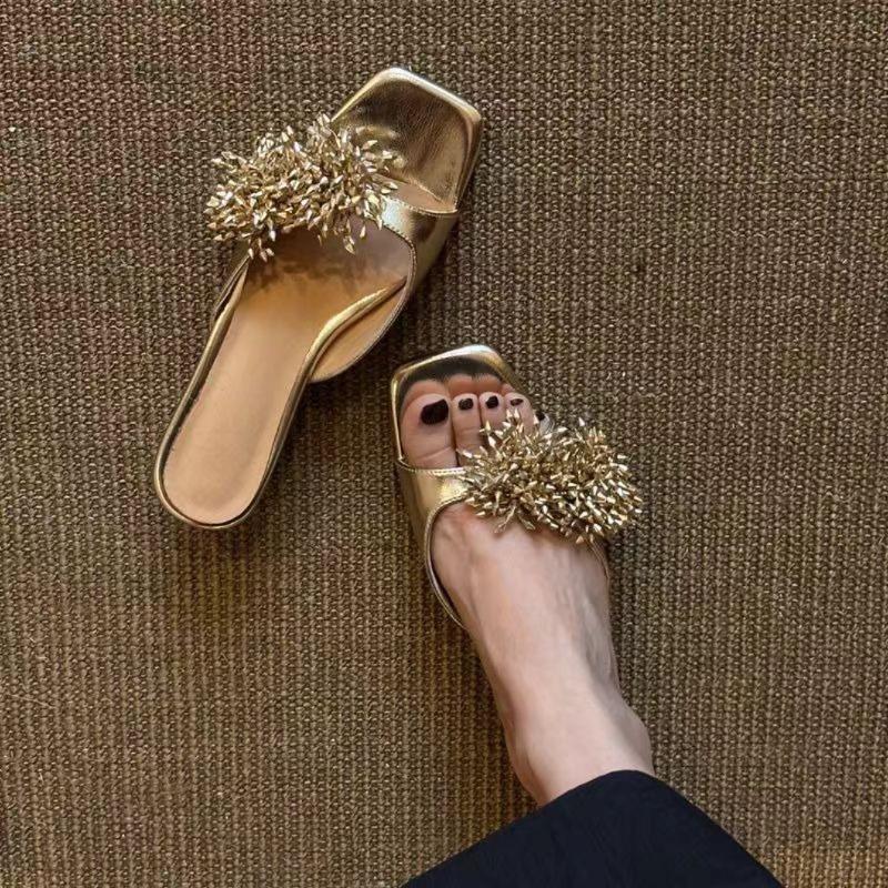 Fashion New Casual Fashionable Women Sandals Summer Hollow Closed Toe Sandals Soft and Comfortable Ballet Flat Shoes Zapatos De Mujer