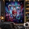 Wall Hanging Tapestry AC Milan Print Cloth for Living Room Bedroom Home Decor