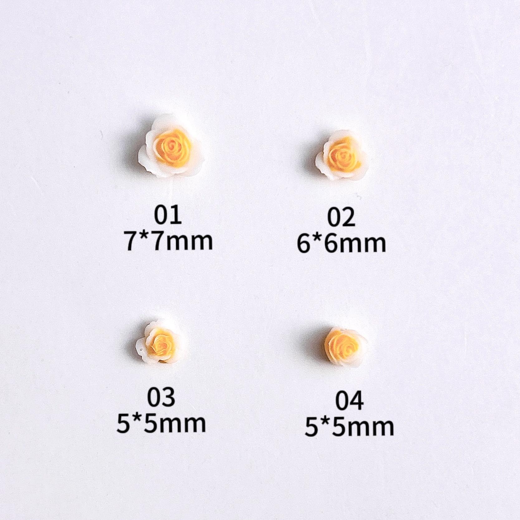 

Summer Vitality Bud Rose Nail Art Accessories Ins Soda Orange Flower Wearable Nail Material Kit Resin Decorations 04