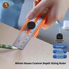 Foldable Marking Ruler Woodworker Horizontal Mark Base with Blisters Multifunctional Positioning Ruler with Scale Measuring Tool
