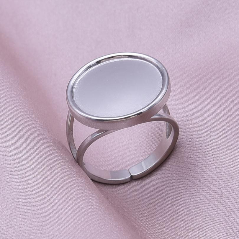 Klassisk Retro Öppningsbar Justerbar Ring Oregelbunden Geometri Hjärta Ellips Vattendroppe Glänsande Rostfritt Stålringar Semesterpresent