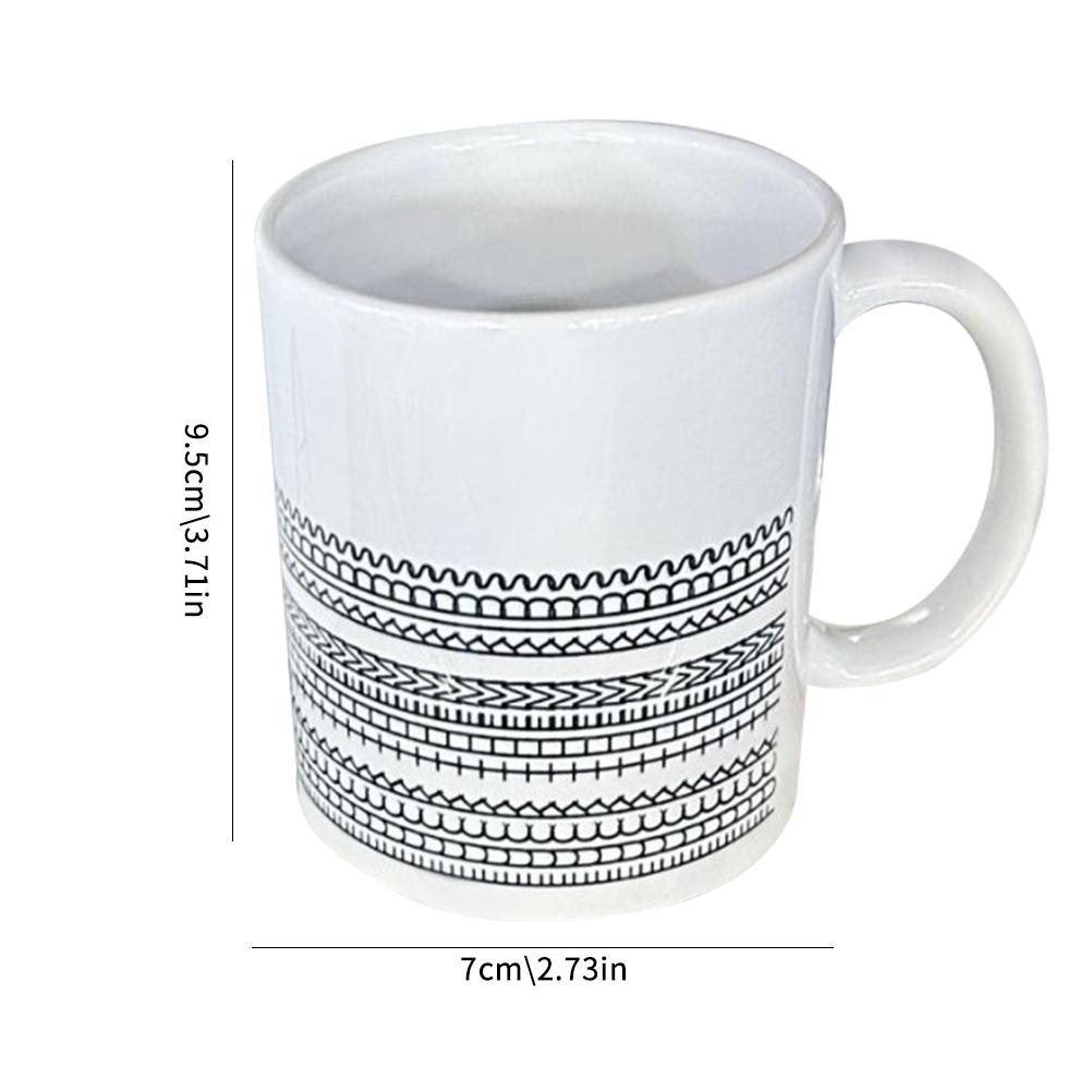 330ML High-end Coffee Mugs Hiddens Message Mug Microwave-Safe Drinkware Ergonomic Handle Ceramic Kitchen Hidden Message Coffee