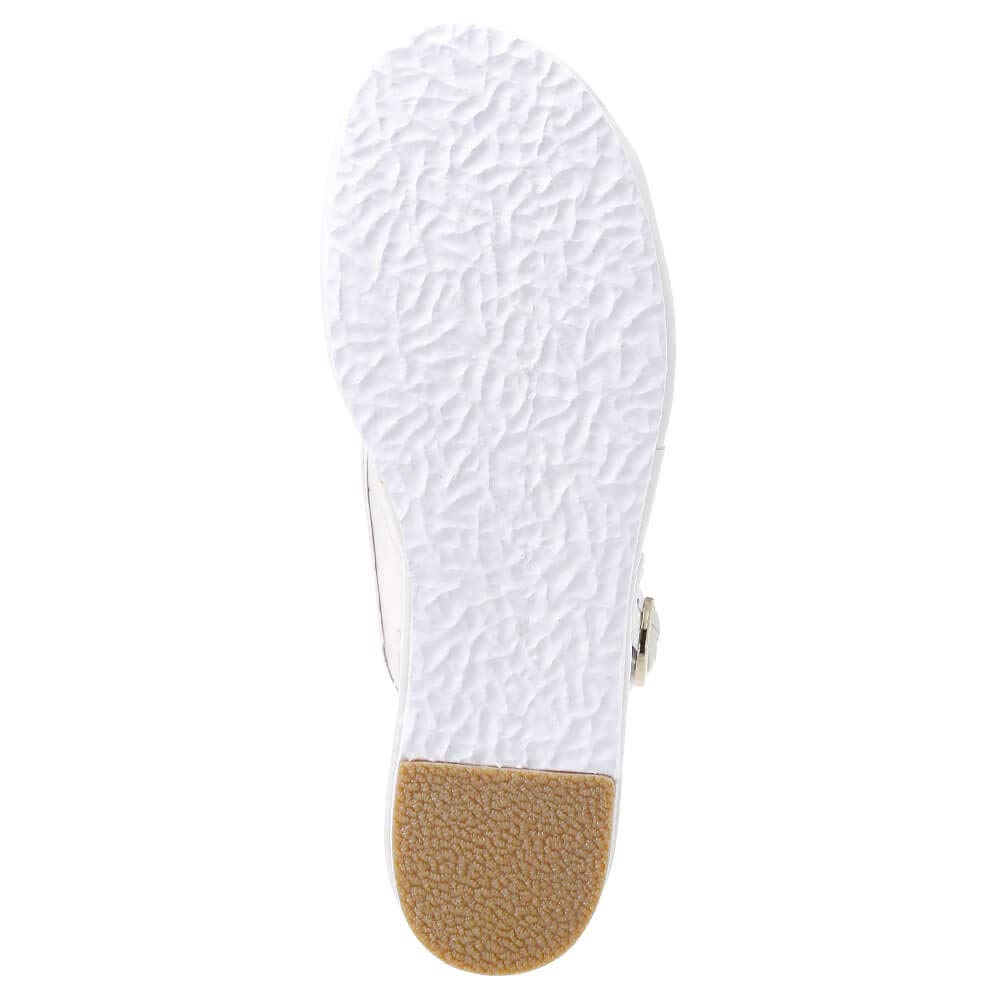 Nursery Women's Flat Nurse Sandals, Lightweight, Approx. 165g, Urethane Foam Filled, Elastic Buckle, Suitable for Medical and Nursing Care, Size 2E, S