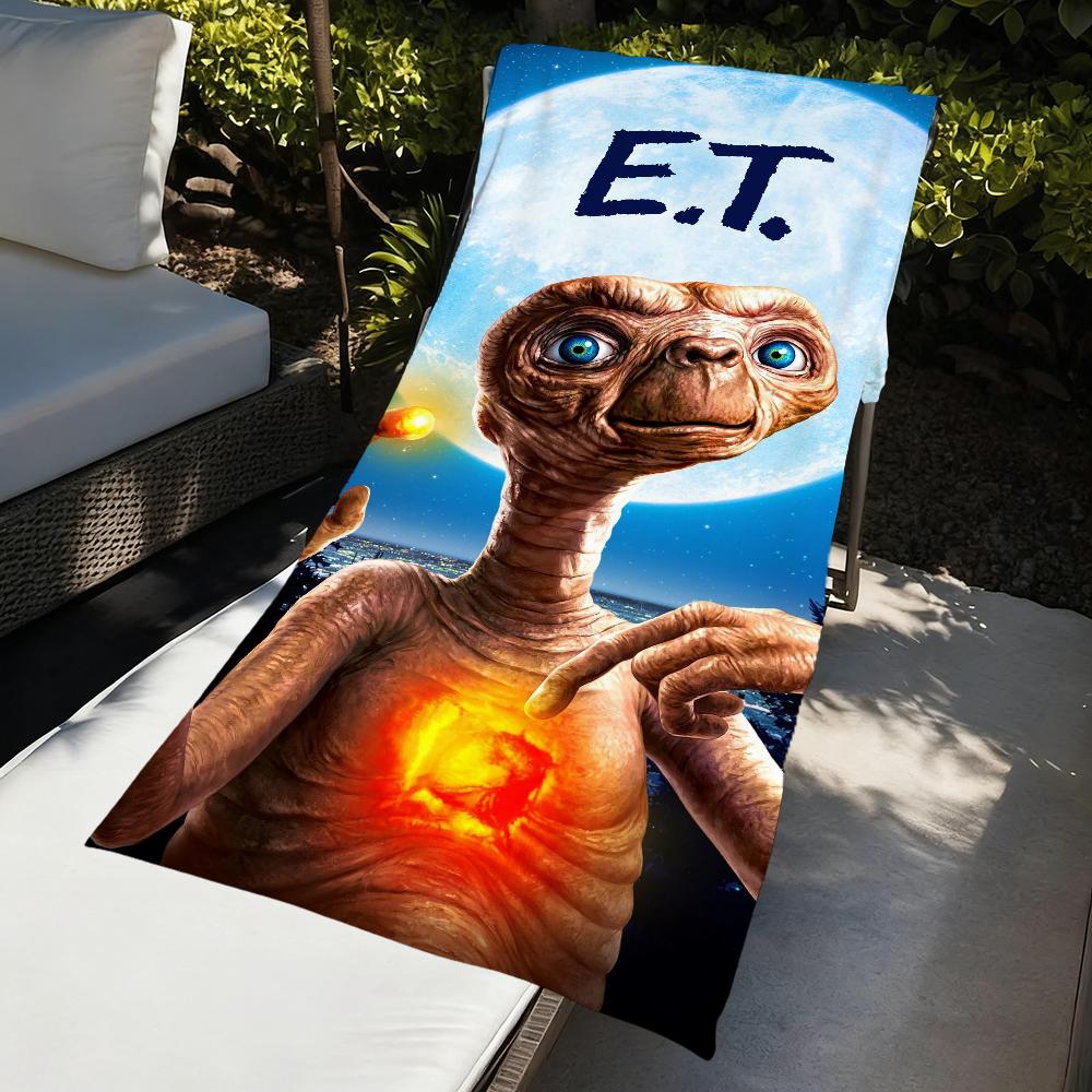 classic movie E-ET-T Towel Large Quick-Drying Microfiber soft Beach Towel for Travel Fitness Sauna Bathing Camping