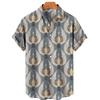 Men's Bird Costumes Hawaii Vacation Vintage Shirt For Men 3D Floral Casual Pattern High Quality Luxury Dazn Clothes Blouse Tops