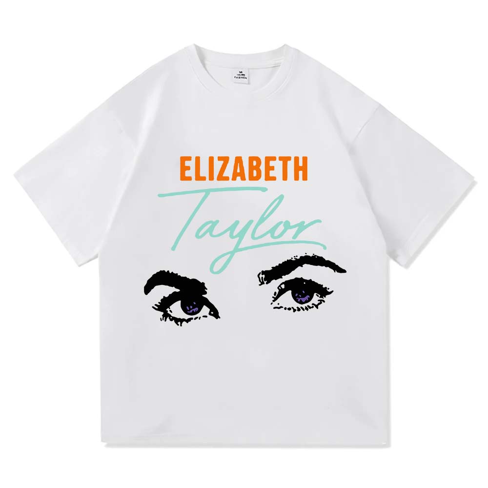 

Elizabeth Taylorr Tshirt Women Tees Summer Short Sleeve Cotton Tshirts Design Graphic Printing Clothing Merch Fashion Female 4XL