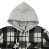 Autumn New Arrival: Loose-Fit Casual Jacquard Men's Long-Sleeved Hooded Check Shirt