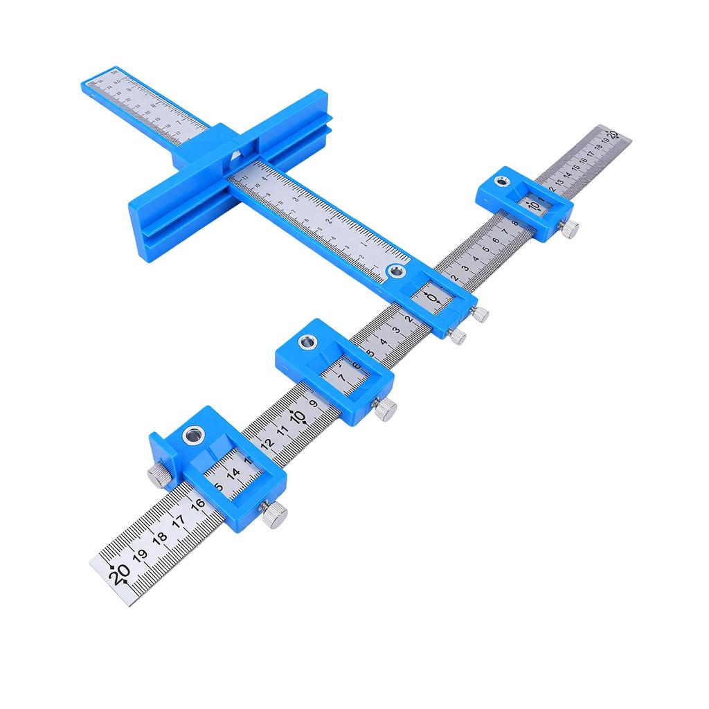 Cabinet Hardware Jig Cabinet Handle Jig Cabinet Hardware Template Tool Punch Locator Drill Guide for Handle Knob Blue