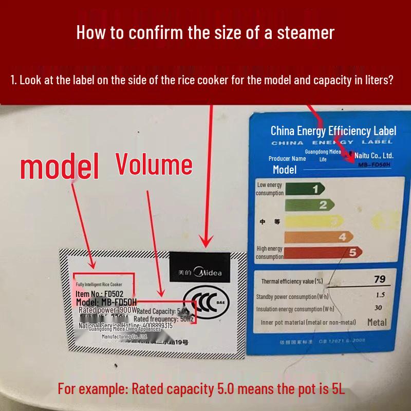 ZISIZ Stainless Steel Steamer Basket for Midea Rice Cookers