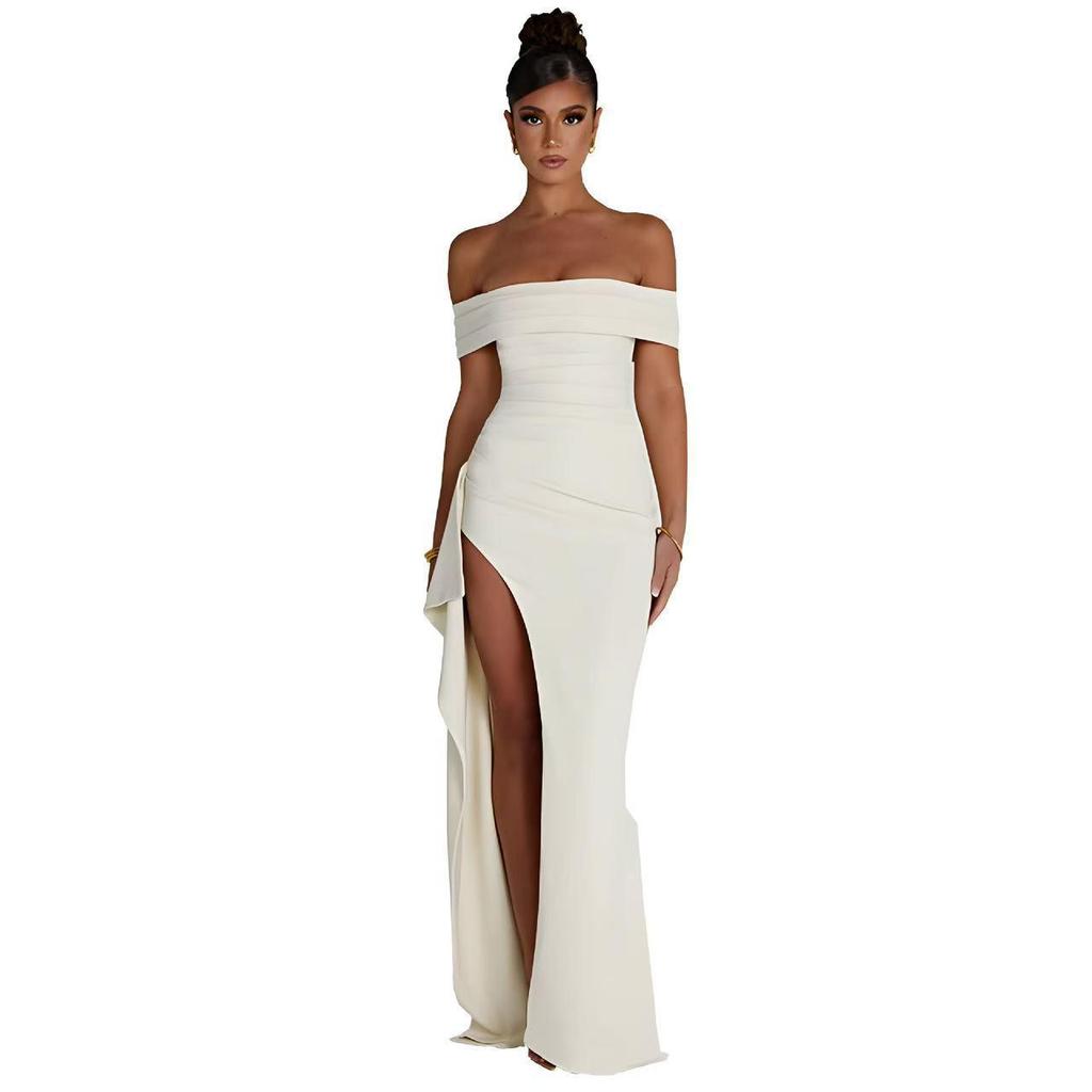 2024 Elegant Sexy Off-Shoulder Evening Dress with Slit