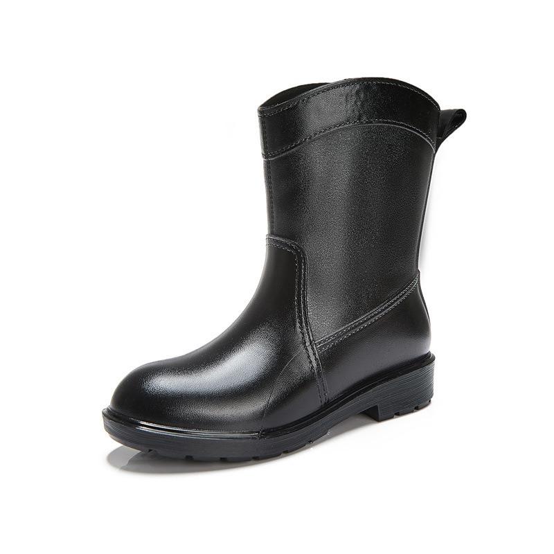Rain shoes women's new fashion rain boots waterproof and non-slip water shoes lightweight four-season water boots wear-resistant adult