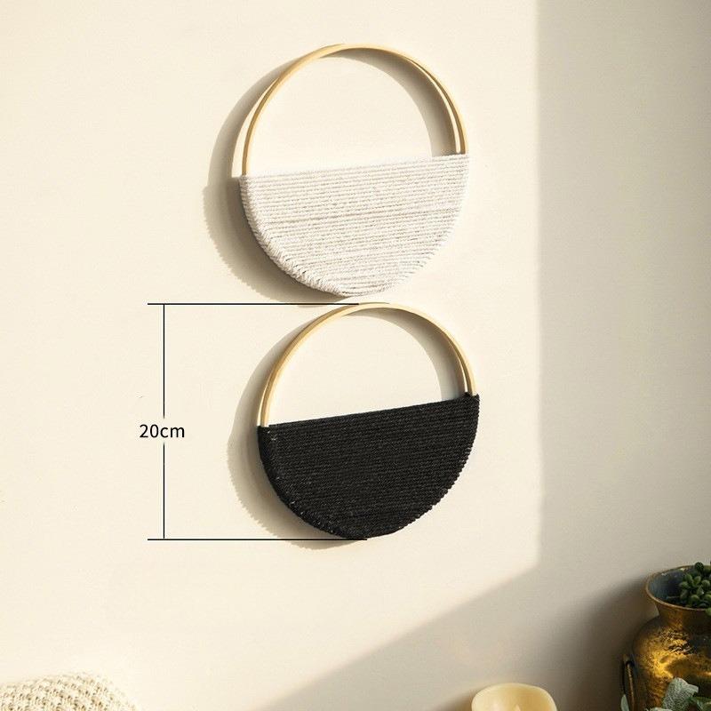 2pcs Bohemian Style Wall-mounted Decorative Frame Hand-woven Hanging Piece Suitable for Decoration In Living Rooms and Bedrooms