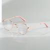Square-framed Metal Glasses Women Men High Quality Luxury Eyewear Business Driving Female Male Blue Light Blocking Glasses