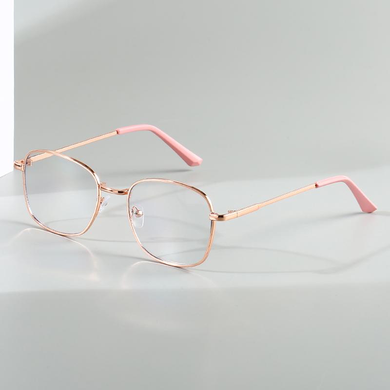 Square-framed Metal Glasses Women Men High Quality Luxury Eyewear Business Driving Female Male Blue Light Blocking Glasses
