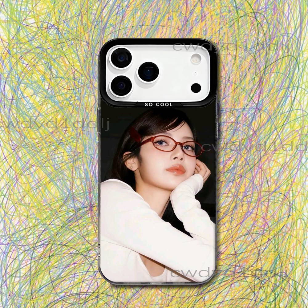 L-LISA LALISA Alter Ego Phone Case For iPhone 17,16,15,14,13,12,X,8,Pro,Max,Plus,SE4,Air,Mini HD Black IMD Matte