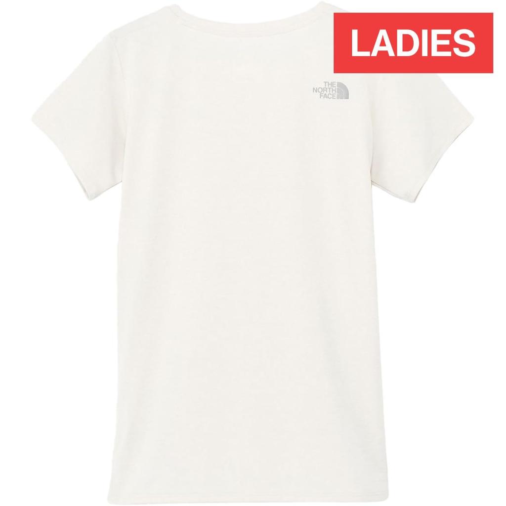 The North Face Short Sleeve GTD Melange Crew Grayish Size L Women's Jacket, Moisture-Wicking, Quick-Drying, Antibacterial, Odor-Resistant,